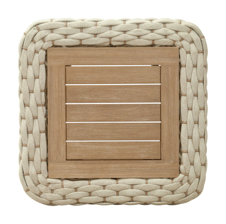 Antul White & Natural Outdoor Coffee Table by Zuomod at Eve Furniture