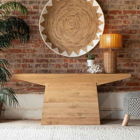 Anvil 68" Console Table in Natural Oak by Home Trends & Design at Eve Furniture
