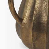 Anya Antiqued Brass Scalloped Petal Cast Metal Jug by Mercana at Eve Furniture