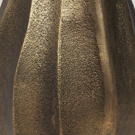 Anya Antiqued Brass Scalloped Petal Cast Metal Jug by Mercana at Eve Furniture