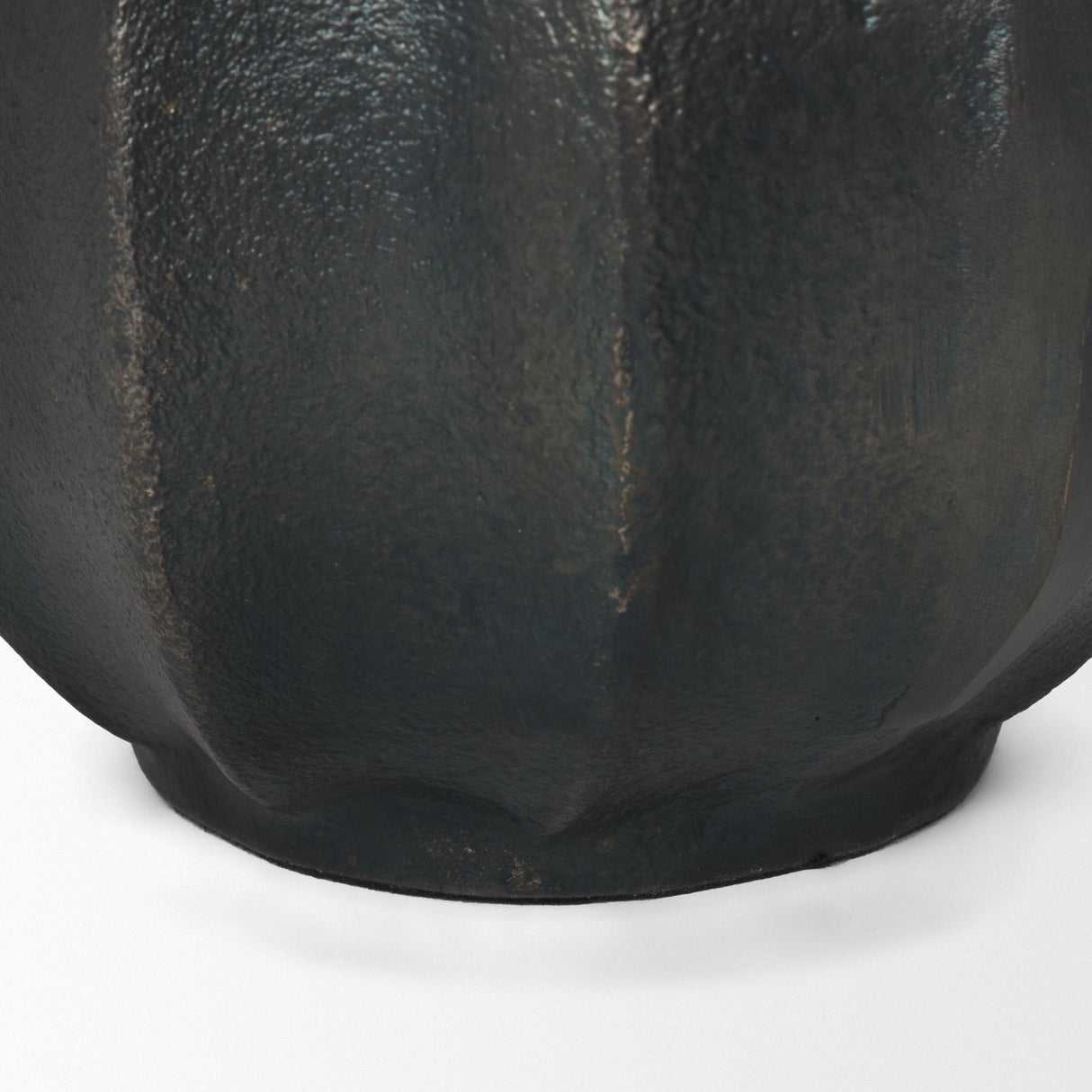 Anya Matte Black Scalloped Petal Cast Metal Jug by Mercana at Eve Furniture