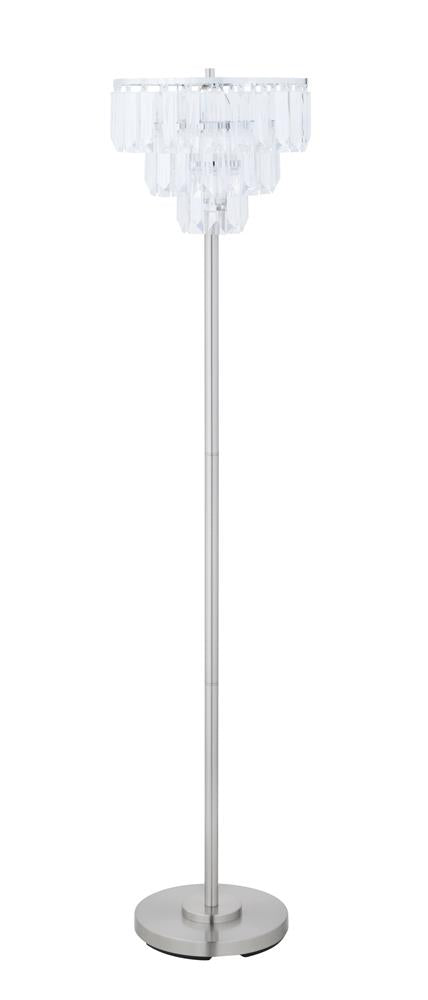 Anya Metal Base Floor Lamp Chrome/Crystal