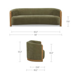 Anya Olive Sofa by Moe's Home at Eve Furniture