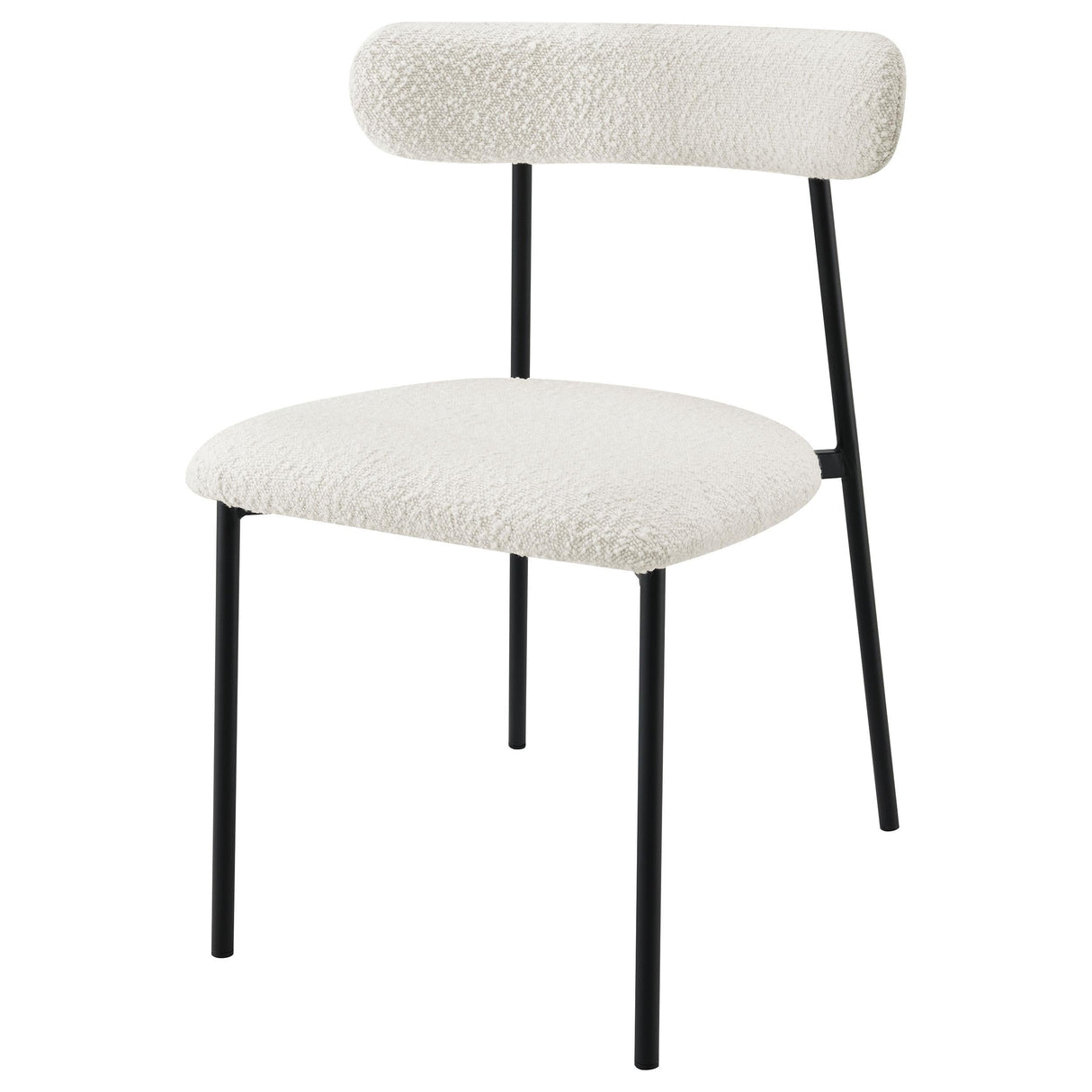 Anzio Boucle Upholstered Dining Side Chair White (Set of 2)