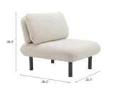 Aperto Beige Outdoor Accent Chair by Zuomod at Eve Furniture
