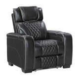 Apex Black Leather Power Reclining Chair by Homelegance at Eve Furniture