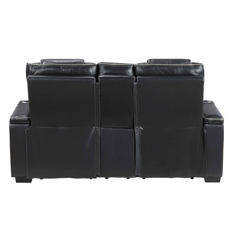 Apex Black Leather Power Reclining Living Room Set by Homelegance at Eve Furniture