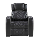 Apex Black Leather Power Reclining Living Room Set by Homelegance at Eve Furniture