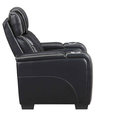 Apex Black Leather Power Reclining Living Room Set by Homelegance at Eve Furniture