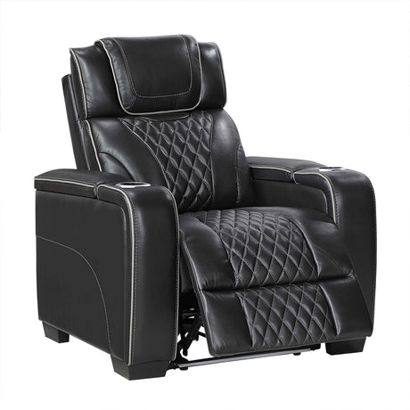 Apex Black Leather Power Reclining Living Room Set by Homelegance at Eve Furniture