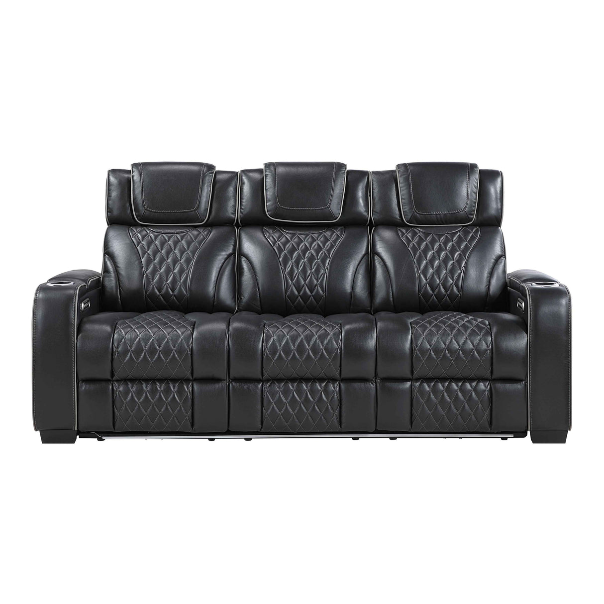 Apex Black Leather Power Reclining Living Room Set by Homelegance at Eve Furniture