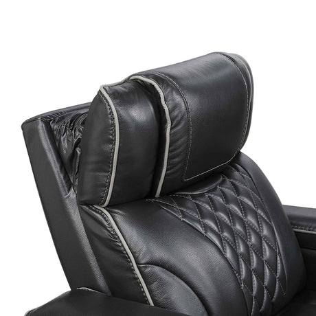 Apex Black Leather Power Reclining Living Room Set by Homelegance at Eve Furniture