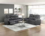 Apex Black Leather Power Reclining Living Room Set by Homelegance at Eve Furniture