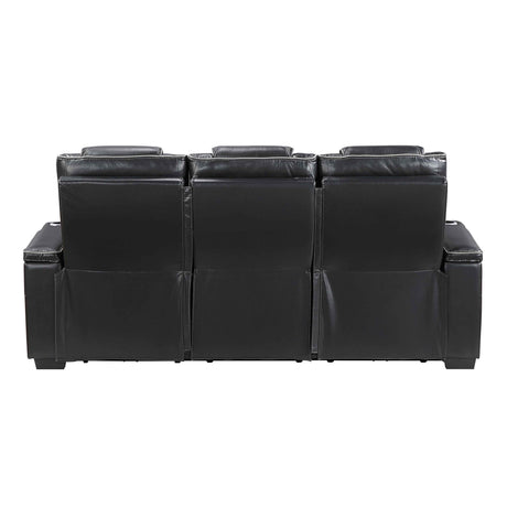 Apex Black Leather Power Reclining Living Room Set by Homelegance at Eve Furniture