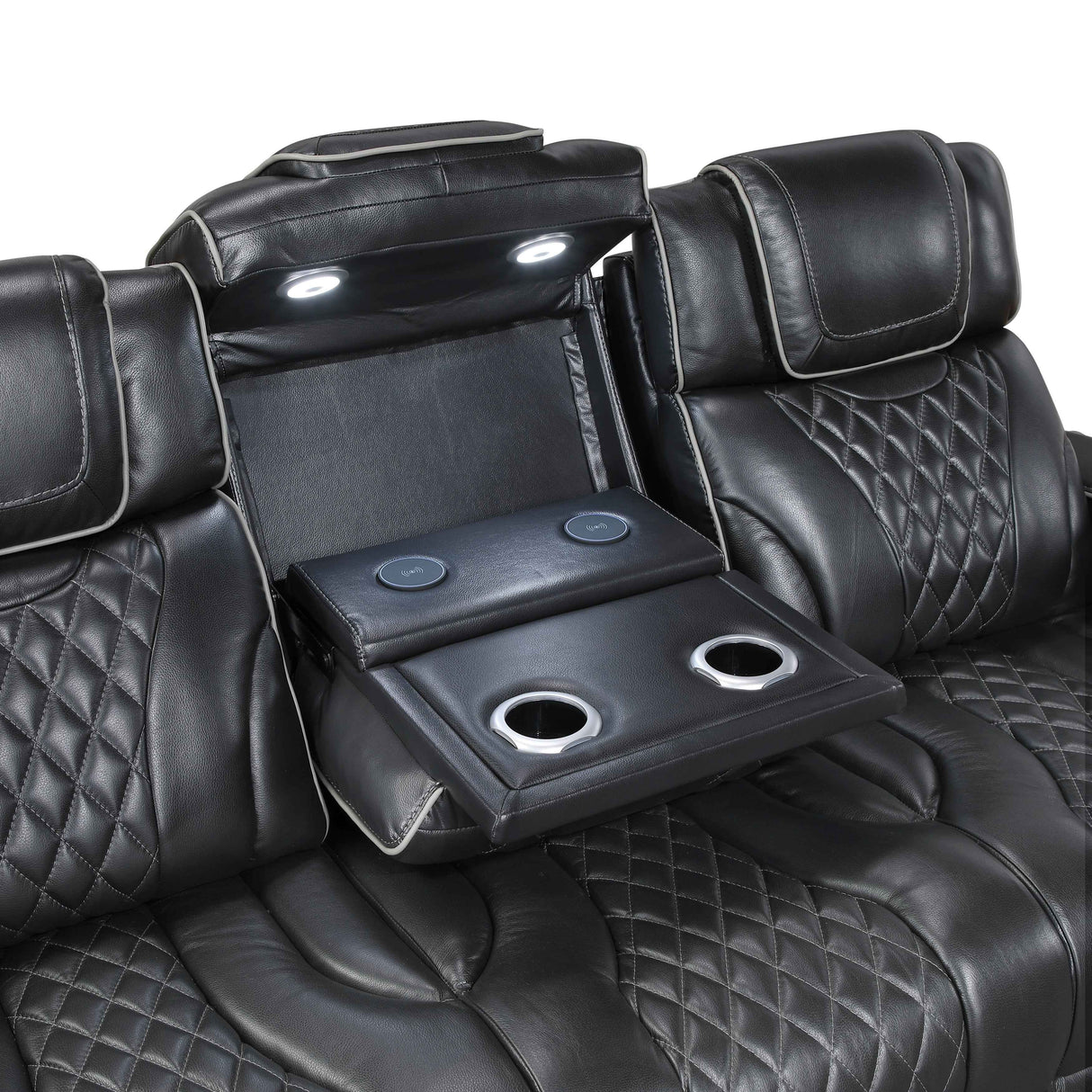 Apex Black Leather Power Reclining Living Room Set by Homelegance at Eve Furniture