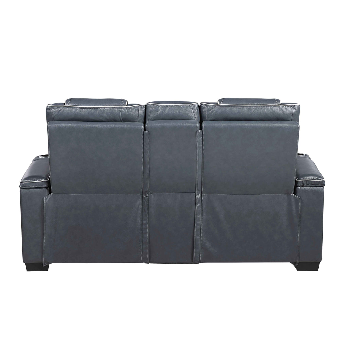 Apex Blue 3-Piece Leather Power Reclining Living Room Sets by Homelegance at Eve Furniture