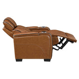 Apex Brown 3-Piece Leather Power Reclining Living Room Set by Homelegance at Eve Furniture