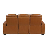 Apex Brown 3-Piece Leather Power Reclining Living Room Set by Homelegance at Eve Furniture