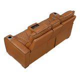 Apex Brown Leather Power Double Reclining Loveseat by Homelegance at Eve Furniture