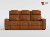 Apex Brown Leather Power Double Reclining Sofa by Homelegance at Eve Furniture