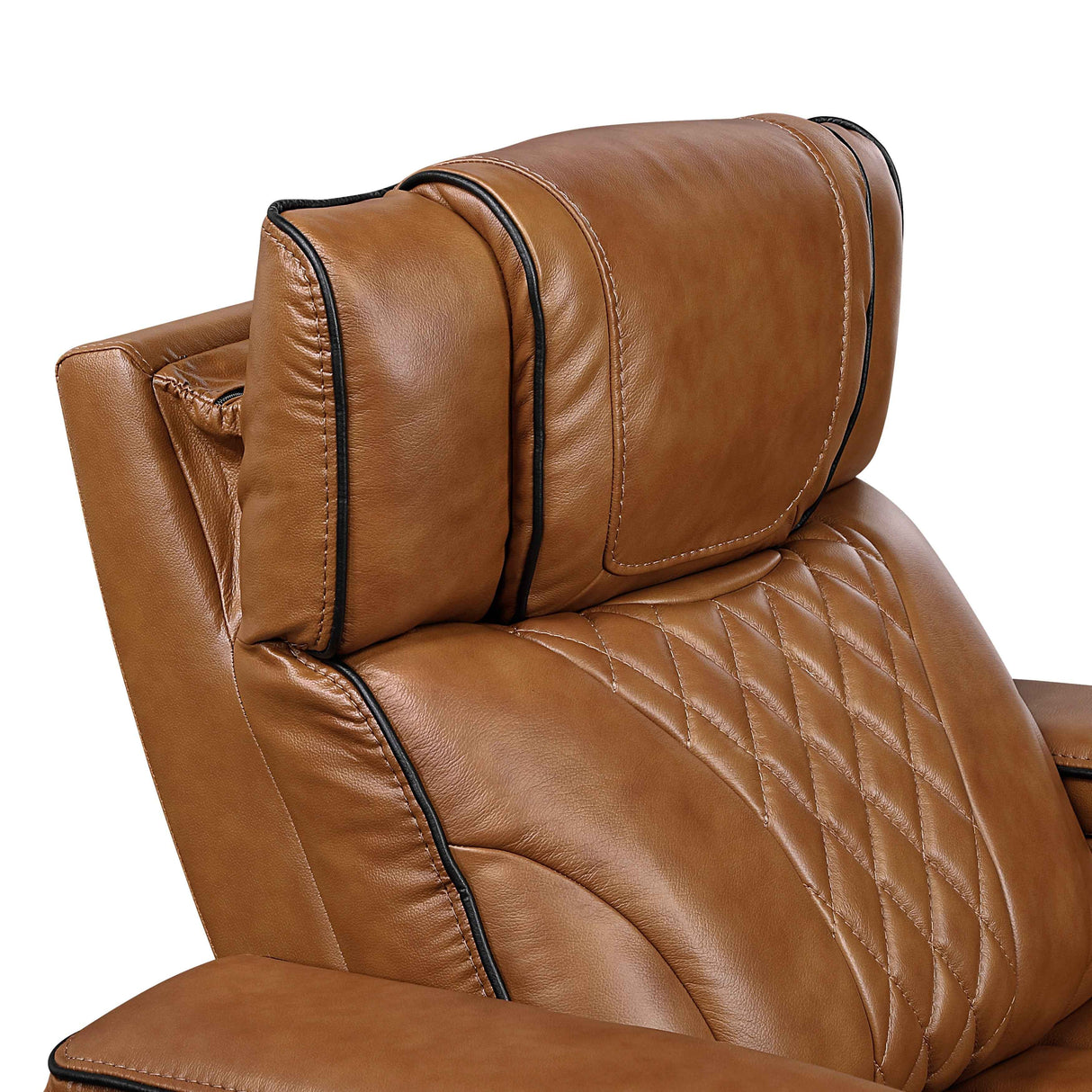 Apex Brown Leather Power Double Reclining Sofa by Homelegance at Eve Furniture
