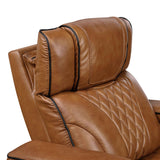 Apex Brown Leather Power Double Reclining Sofa by Homelegance at Eve Furniture