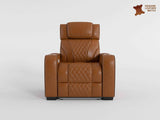 Apex Brown Leather Power Reclining Chair by Homelegance at Eve Furniture