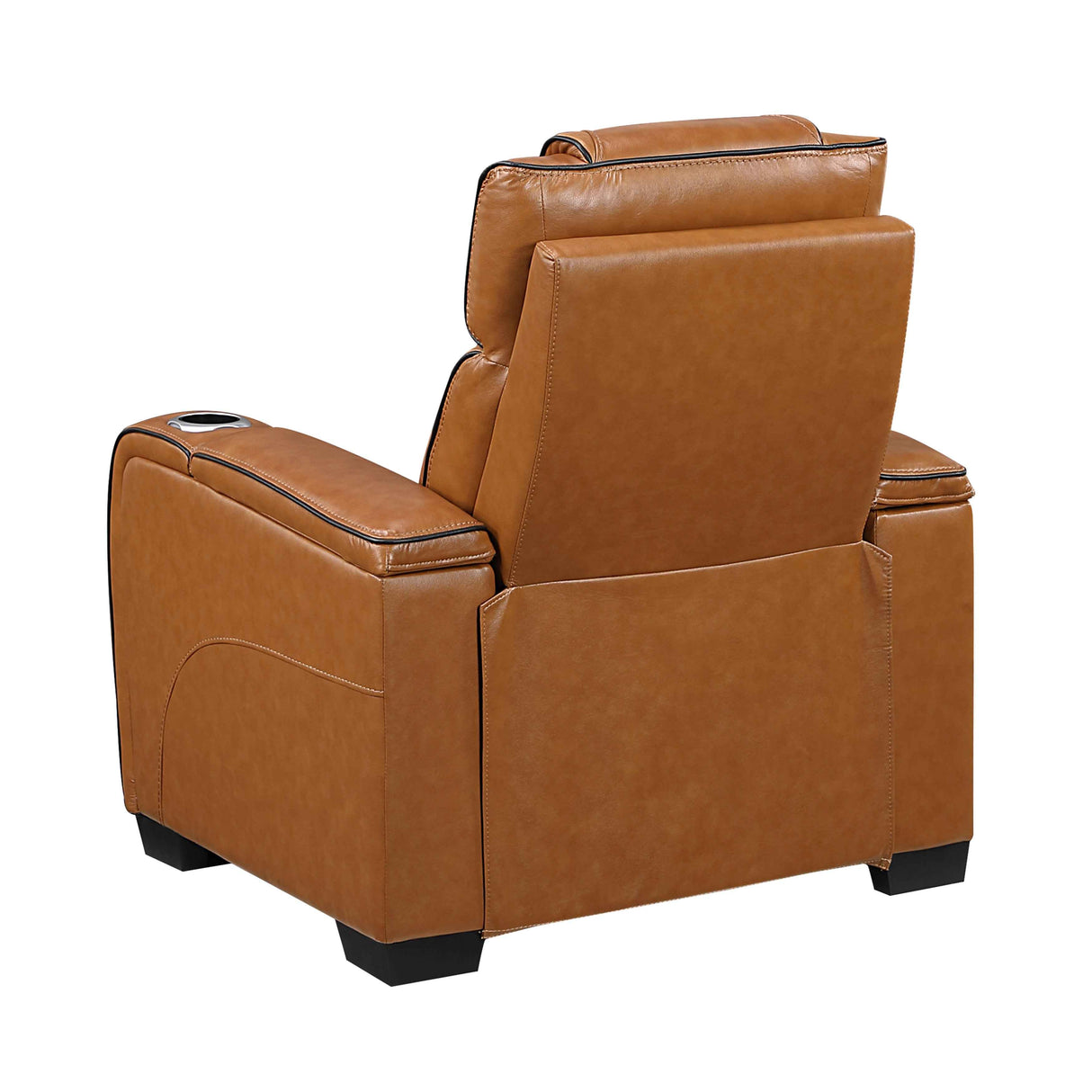 Apex Brown Leather Power Reclining Chair by Homelegance at Eve Furniture