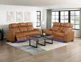 Apex Brown Power Reclining Living Room Set by Homelegance at Eve Furniture