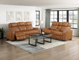 Apex Brown Power Reclining Living Room Set by Homelegance at Eve Furniture