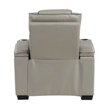 Apex Gray Leather Power Reclining Living Room Set by Homelegance at Eve Furniture
