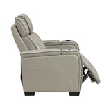 Apex Gray Leather Power Reclining Living Room Set by Homelegance at Eve Furniture