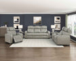 Apex Gray Leather Power Reclining Living Room Set by Homelegance at Eve Furniture