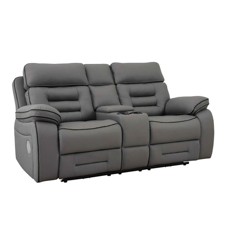 Apollo Gray Power Reclining Loveseat by Homelegance at Eve Furniture
