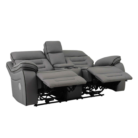 Apollo Gray Power Reclining Loveseat by Homelegance at Eve Furniture