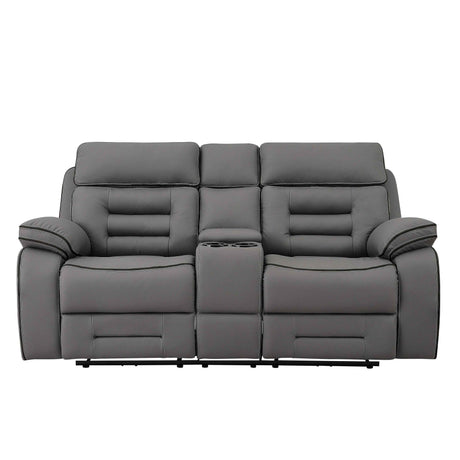 Apollo Gray Power Reclining Loveseat by Homelegance at Eve Furniture