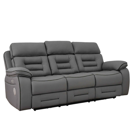 Apollo Gray Power Reclining Sofa by Homelegance at Eve Furniture