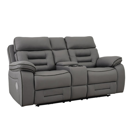 Apollo Gray Power Reclining Sofa & Loveseat by Homelegance at Eve Furniture