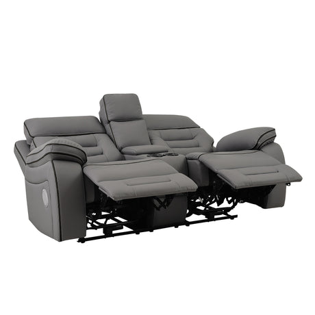 Apollo Gray Power Reclining Sofa & Loveseat by Homelegance at Eve Furniture