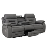 Apollo Gray Power Reclining Sofa & Loveseat by Homelegance at Eve Furniture