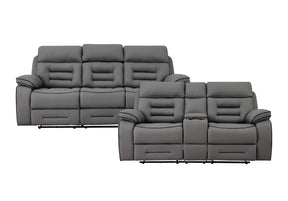 Apollo Gray Power Reclining Sofa & Loveseat by Homelegance at Eve Furniture