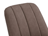 Apollo Upholstered Dining Chair in Cinnamon Synthetic Leather and Brushed Bronze Metal (Set of 2) by Modus Furniture at Eve Furniture