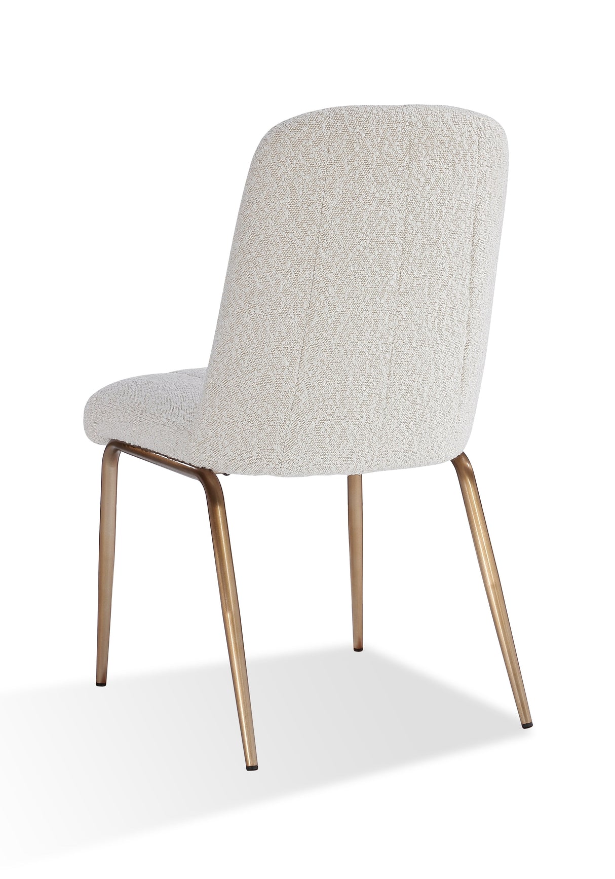 Apollo Upholstered Dining Chair in Ricotta Boucle and Brushed Bronze Metal (Set of 2) by Modus Furniture at Eve Furniture
