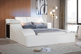 Apollo White Queen Platform Bed by New Era Innovations at Eve Furniture