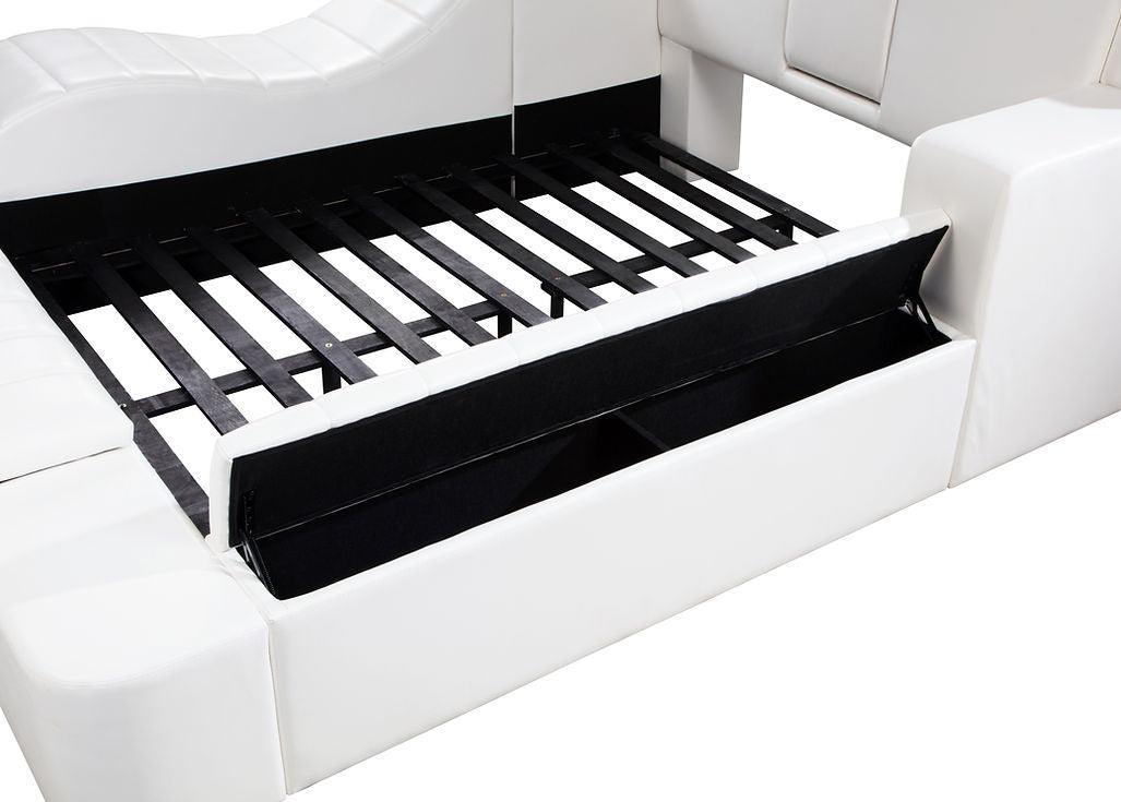 Apollo White Queen Platform Bed by New Era Innovations at Eve Furniture