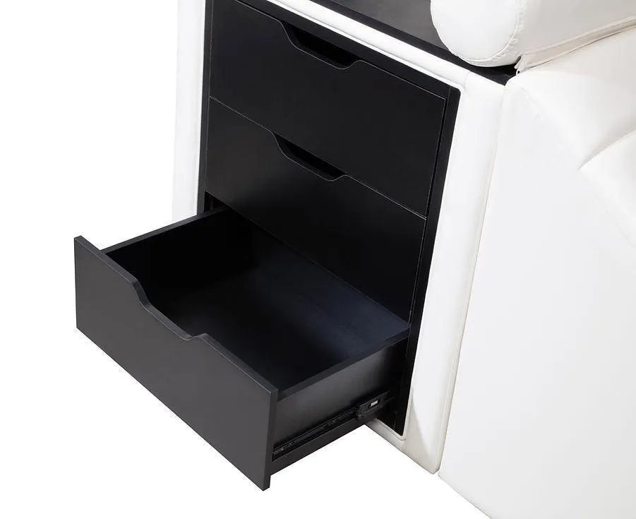 Apollo White Queen Platform Bed by New Era Innovations at Eve Furniture