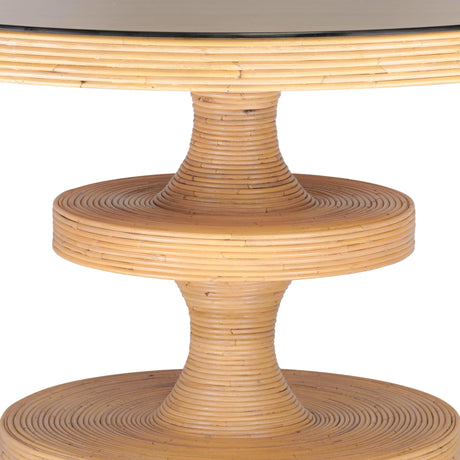 Apollonia Natural Rattan 51" Round Dining Table by TOV Furniture at Eve Furniture