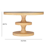 Apollonia Natural Rattan 51" Round Dining Table by TOV Furniture at Eve Furniture