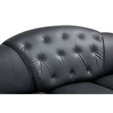 Apolo Black Italian Leather Chair by ESF Furniture at Eve Furniture
