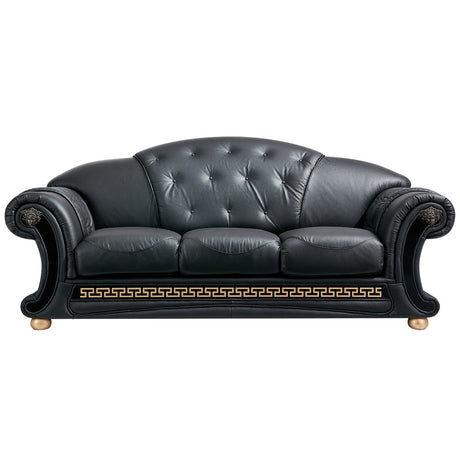 Apolo Black Italian Leather Chair by ESF Furniture at Eve Furniture